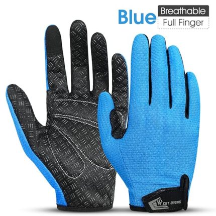 WEST BIKING Full-Finger Gloves For Cycling Shock Absorption Non-Slip Touch Screen Gloves